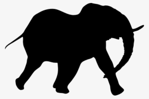 Elephant Head Silhouette Clip Art - Small Elephant Silhouette Png
