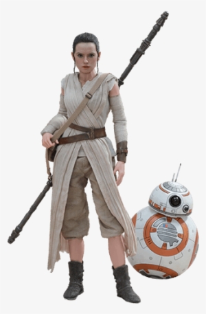 rey star wars png png royalty free stock - hot toys star wars the force awakens rey and bb-8 1:6