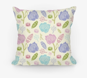 Floral And Leaves Pattern - Pillow
