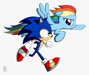 Az Derped Unicorn, Crossover, Rainbow Dash, Safe, Sonic - Sonic The Hedgehog