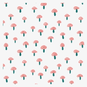 Mushroom Wallpaper, Pattern Art, Cute Pattern, Surface - White, Gray, And Pink Custom Wallpaper By Mayabeeillustrations