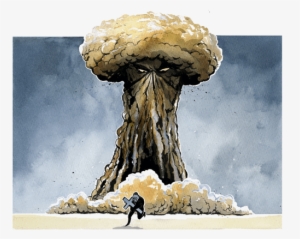 Explosive Nuclear Bomb Mushroom Cloud Evil Hate Smoke - Christians In War