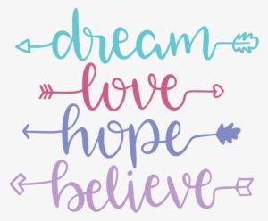 Pink Chalk Line Png - Dream Love Hope Believe
