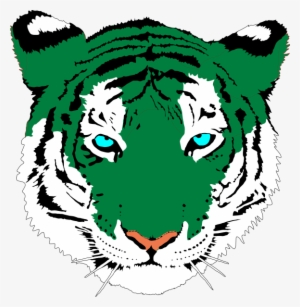 Bengal Tiger Clip Art At Clker - Green Tiger Transparent