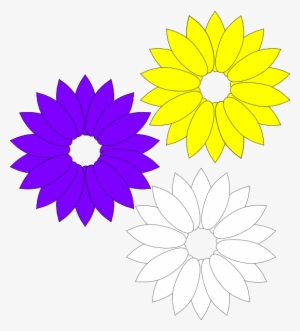 How To Set Use Purple Yellow Flowers Clipart
