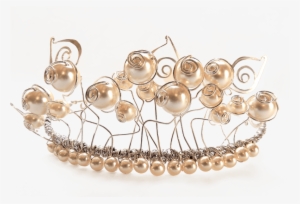 Wire Jewellery Pearl Tiara - Pearl