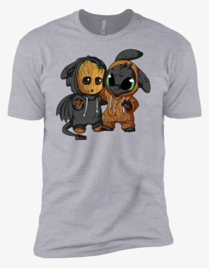 Baby Groot And Toothless Shirt