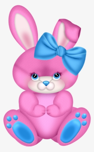 Clipart, Easter Bunny Clipart, Rabbit, Easter Watercolor, - Pink Rabbit Clip Art