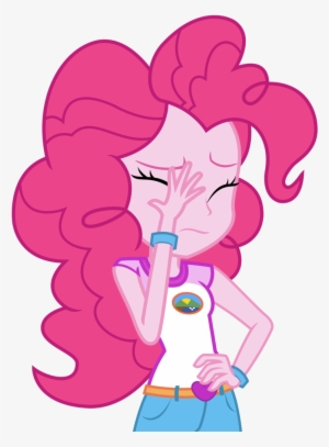 Sketchmcreations, Equestria Girls, Eyes Closed, Facepalm, - Pinkie Pie Facepalm