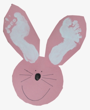Bunny Ears Footprint Craft - Easter Crafts Preschool With Paper Plates