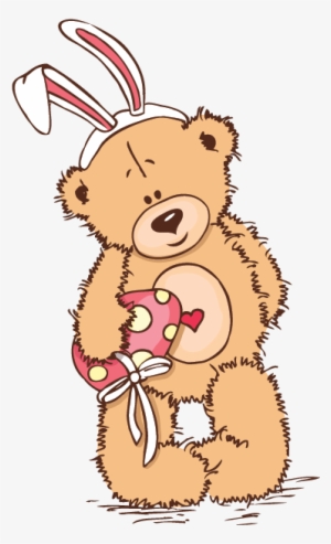 Teddy Bear With Bunny Ears Kids Sticker - Big Deal Frenzy Travel Mug