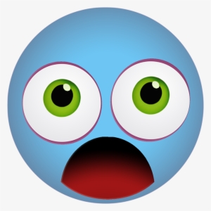 Graphic, Emoticon, Smiley, Scared, Shocked, Blue - Scared Emojis Gif Transparent Background