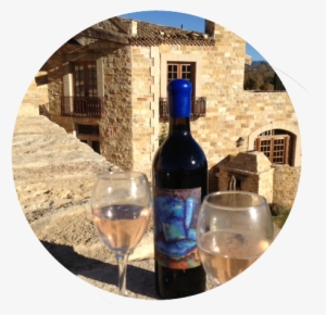 Blue Chair On Wine Bottle