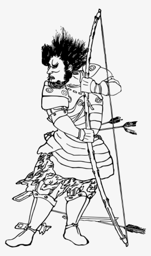 Japanese Archer Big Image Png - Giclee Painting: An Ancient Japanese Archer, Illustration