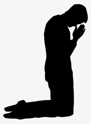 Silhouettes - Man Kneeling In Prayer