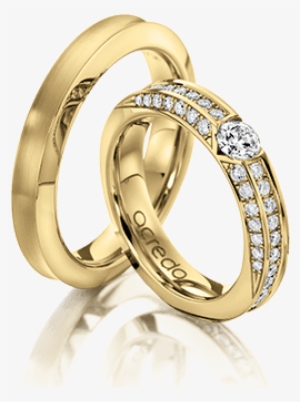 Linked Wedding Rings Png - Trauringe Graugold 585 Mit 1,46 Ct. Tw, Si