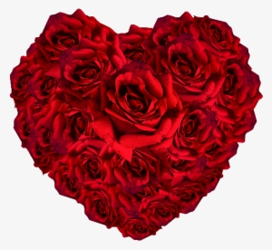 Red Roses Heart Png - Heart Made Of Roses