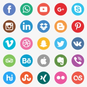 Social Media Icon Vector Free Graphic Set - Social Media Platforms