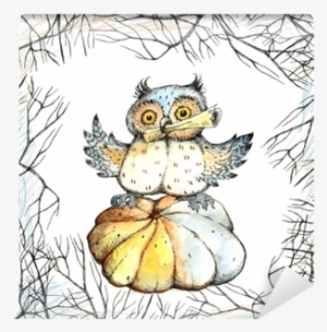 Halloween, A Set Of Drawings, Crow, Owl, Pumpkin, Candy, - Drawing