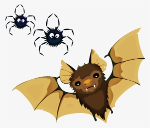 Vampire Bat And Spiders Icons Png - Bat Clipart