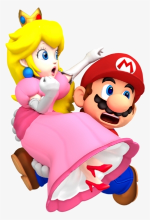 Mario Carrying Peach By Https - Mario And Peach Png