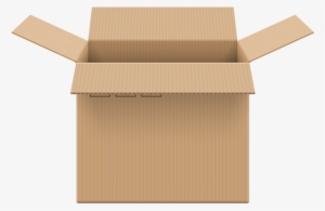 Cardboard Box Open Png Clip Art - Open Cardboard Box Png
