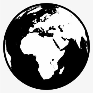 Globe Png Black And White - Globe Logo Black And White