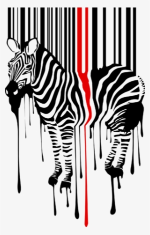 Barcode Zebra With Cool Custom T-shirts For Couples,schools, - Zebra Barcode