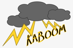 Clipart Explosion Kaboom - Thunder And Lightning Clipart