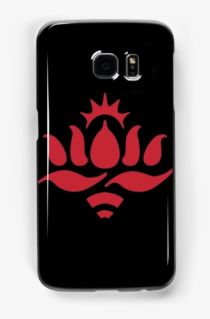 "red Lotus Logo, Black Background" Samsung Galaxy Cases - Smartphone