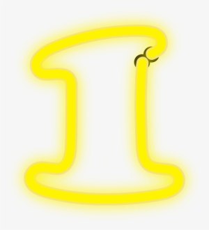 Neon, 1, Lights, Number, Yellow, Electric - Drawing