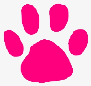 Pink Paw Print Svg Clip Arts 600 X 567 Px