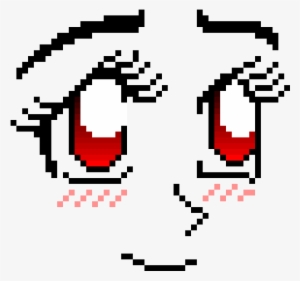 Anime Face Anime Face Pixel Art Transparent Png 600x570 Free Download On Nicepng - pixel art roblox drawing