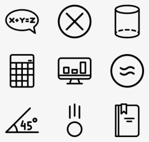 math symbols - customer service line icon