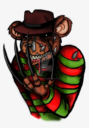 Freddy Fazbear As Freddy Krueger T Shirt Design By - Freddy Krueger Freddy Fazbear