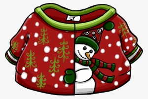 Silly Snowman Sweater Icon - Christmas Clothes Club Penguin