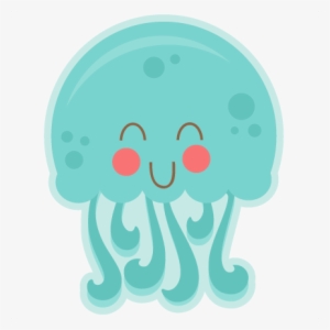Png Free Stock Happy Jellyfish Svg Cutting Files For - Cute Sea Animal Clipart