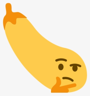 Png Eggplant Emoji - Thinking Eggplant Emoji