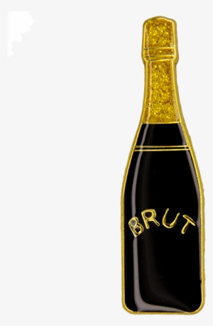 Champagne Bottle Pin, Gold/black - M&s Wine