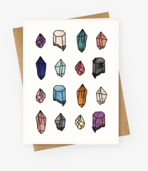 Watercolor Crystal Pattern Greeting Card - High Vibes