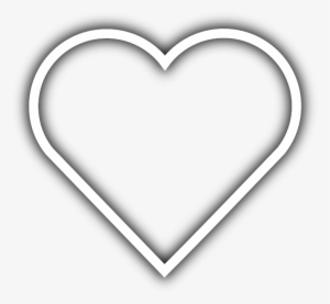 White Heart Shape Png Graphic Stock - Heart Outline