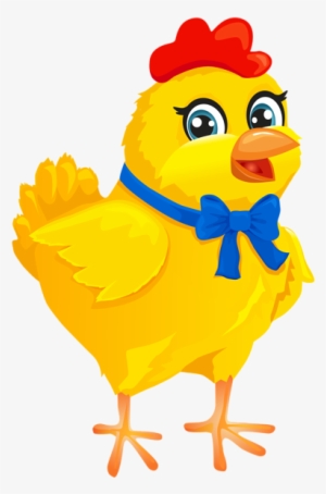easter chicken with bow transparent png clip art image - easter chicken transparent