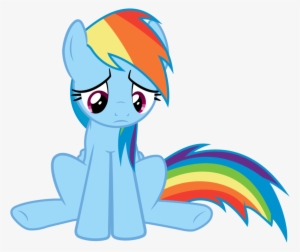 Unicorn Vector Rainbow - Rainbow Dash Sad Png