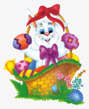 Jpg Black And White Download Hopping Easter Bunny Clipart - Easter Bunny And Basket Clip Art