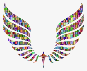 Svg Free Download Clipart Chromatic Mosaic Abstract - Wings Mosaic