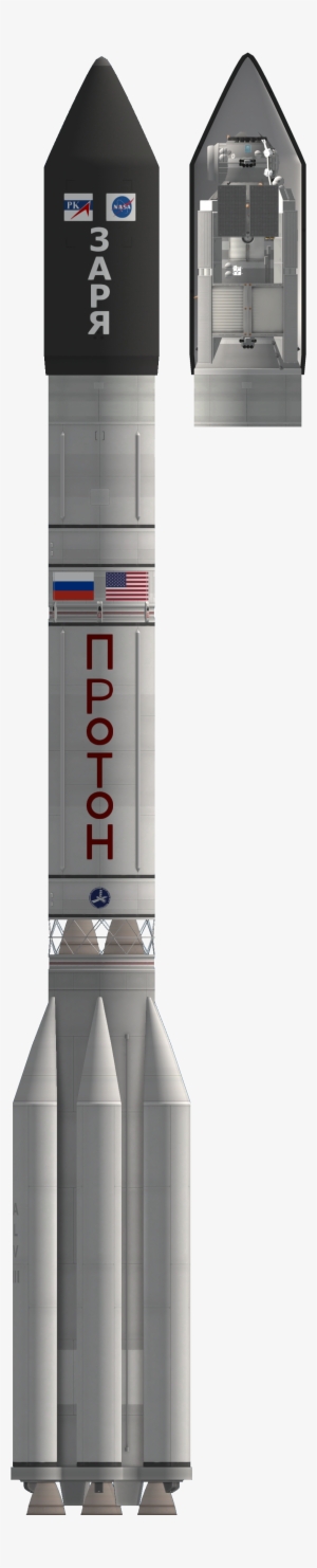 This Proton Is Configured To Launch The Zarya, Mounted - Launch Of Zarya Module
