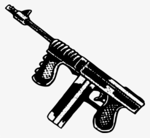 Gangster Gun Machine Mafia Mob Movie Weapo - Gun Clipart