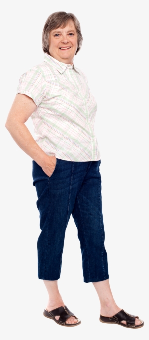 Free Download Happy Old Lady Standing Clipart Stock - Photography