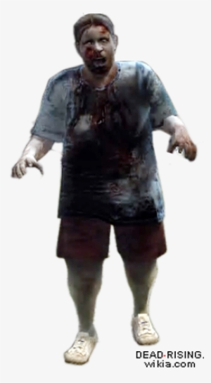 Dead Rising Zombie Woman Fat Blue Shirt - Dead Rising Zombie Png