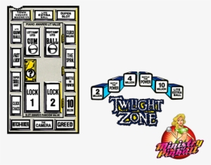 Twilight Zone Playfield Overlay - Pinball Flipper Bat Topper Mod For Twilight Zone (white